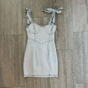 Blue jean mini dress